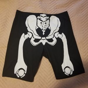Skeleton biker shorts